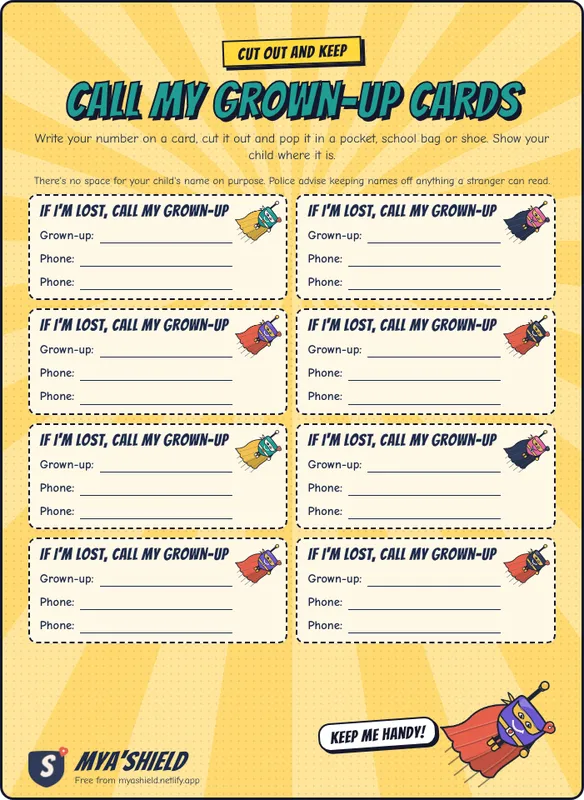 Preview of the Call my grown-up cards sheet