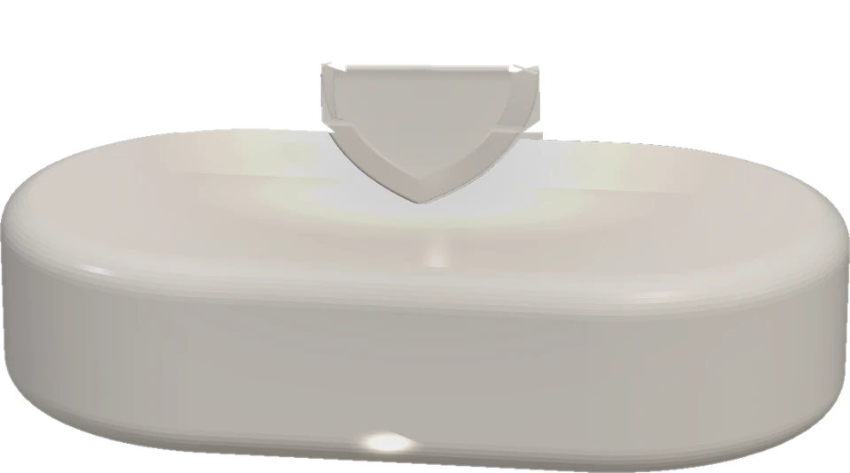 The Shield charging dock with an empty cradle